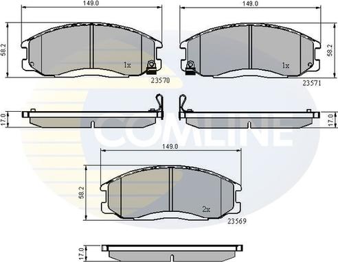 Comline CBP3938 - Тормозные колодки, дисковые, комплект autosila-amz.com