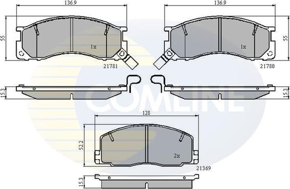 Comline CBP3441 - Тормозные колодки, дисковые, комплект autosila-amz.com