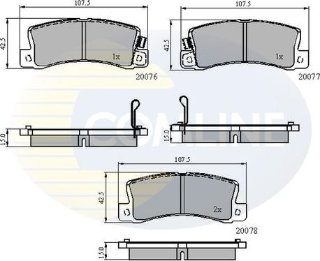 Comline CBP3458 - Тормозные колодки, дисковые, комплект autosila-amz.com