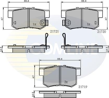 Comline CBP3471 - Тормозные колодки, дисковые, комплект autosila-amz.com