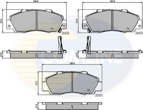 Comline CBP3551 - Тормозные колодки, дисковые, комплект autosila-amz.com