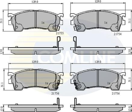 Comline CBP3510 - Тормозные колодки, дисковые, комплект autosila-amz.com