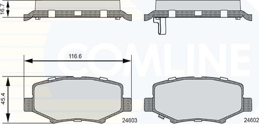 Comline CBP36091 - Тормозные колодки, дисковые, комплект autosila-amz.com