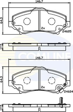 Comline CBP36066 - Тормозные колодки, дисковые, комплект autosila-amz.com