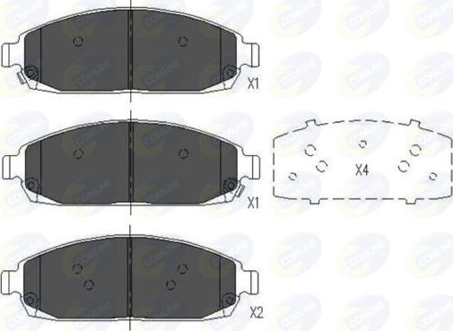 Comline CBP36028 - Тормозные колодки, дисковые, комплект autosila-amz.com