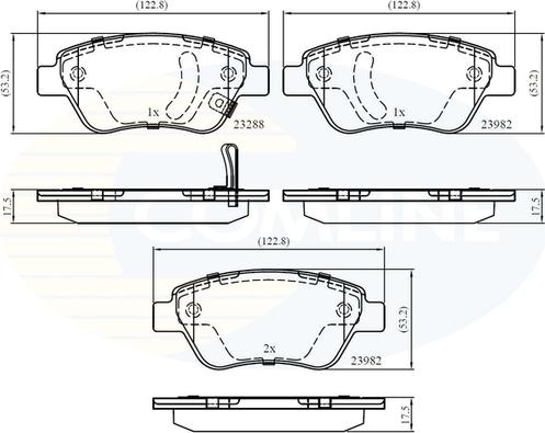 Comline CBP31594 - Тормозные колодки, дисковые, комплект autosila-amz.com