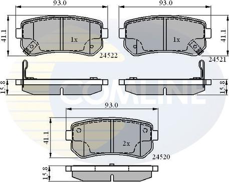 Comline CBP31543 - Тормозные колодки, дисковые, комплект autosila-amz.com