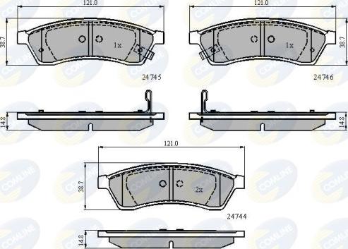 Comline CBP31568 - Тормозные колодки, дисковые, комплект autosila-amz.com