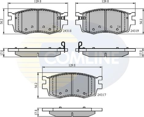 Comline CBP31519 - Тормозные колодки, дисковые, комплект autosila-amz.com