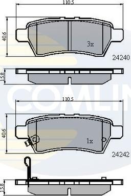 Comline CBP31518 - Тормозные колодки, дисковые, комплект autosila-amz.com