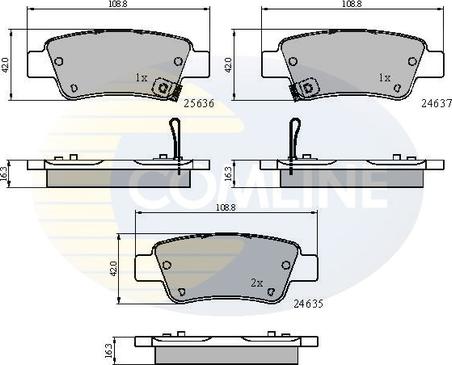 Comline CBP31674 - Тормозные колодки, дисковые, комплект autosila-amz.com