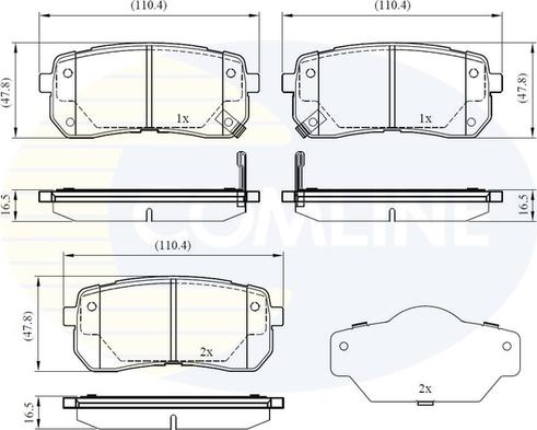 Comline CBP31675 - Тормозные колодки, дисковые, комплект autosila-amz.com