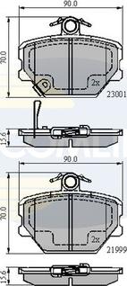 Comline CBP31019 - Тормозные колодки, дисковые, комплект autosila-amz.com