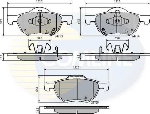 Comline CBP31195 - Тормозные колодки, дисковые, комплект autosila-amz.com