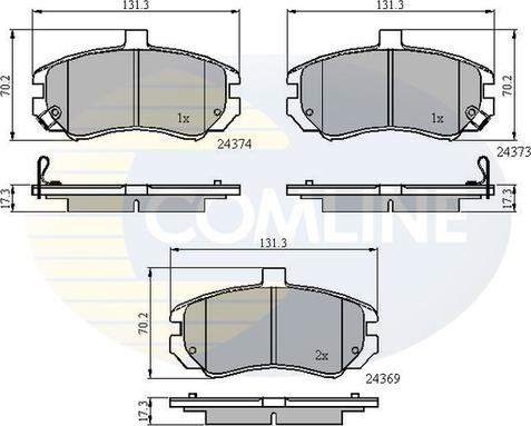 Comline CBP31197 - Тормозные колодки, дисковые, комплект autosila-amz.com