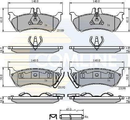 Comline CBP31148 - Тормозные колодки, дисковые, комплект autosila-amz.com