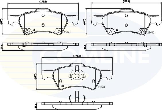 Comline CBP31163 - Тормозные колодки, дисковые, комплект autosila-amz.com