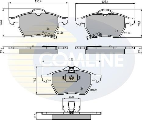 Comline CBP31167 - Тормозные колодки, дисковые, комплект autosila-amz.com