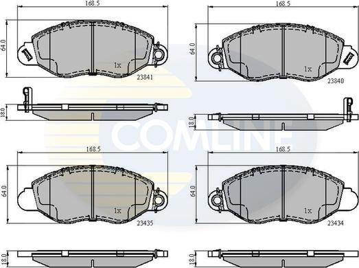 Comline CBP31107 - Тормозные колодки, дисковые, комплект autosila-amz.com