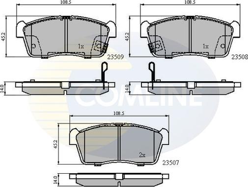 Comline CBP31113 - Тормозные колодки, дисковые, комплект autosila-amz.com