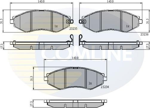 Comline CBP31188 - Тормозные колодки, дисковые, комплект autosila-amz.com