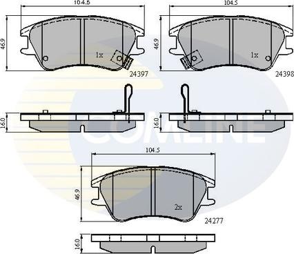 Comline CBP31298 - Тормозные колодки, дисковые, комплект autosila-amz.com