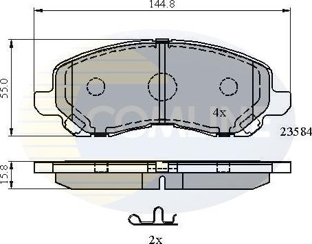 Comline CBP31256 - Тормозные колодки, дисковые, комплект autosila-amz.com