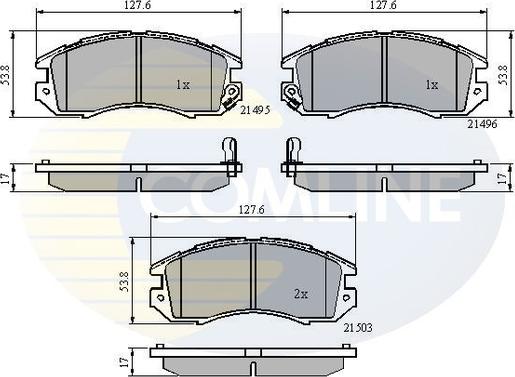 Comline CBP3127 - Тормозные колодки, дисковые, комплект autosila-amz.com