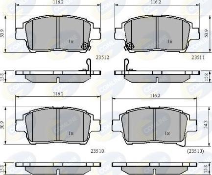 Comline CBP31790 - Тормозные колодки, дисковые, комплект autosila-amz.com