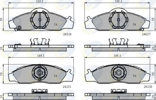 Comline CBP31746 - Тормозные колодки, дисковые, комплект autosila-amz.com