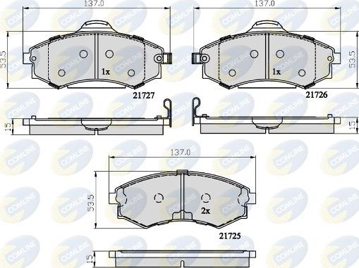 Comline CBP31741 - Тормозные колодки, дисковые, комплект autosila-amz.com