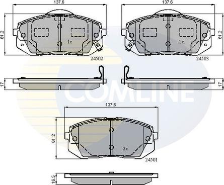 Comline CBP31768 - Тормозные колодки, дисковые, комплект autosila-amz.com