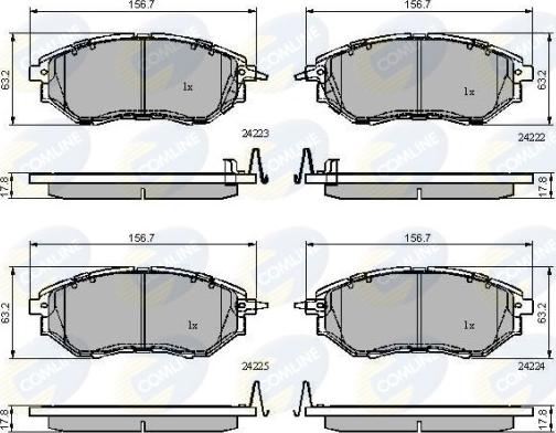 Comline CBP31762 - Тормозные колодки, дисковые, комплект autosila-amz.com