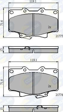 Comline CBP3170 - Тормозные колодки, дисковые, комплект autosila-amz.com