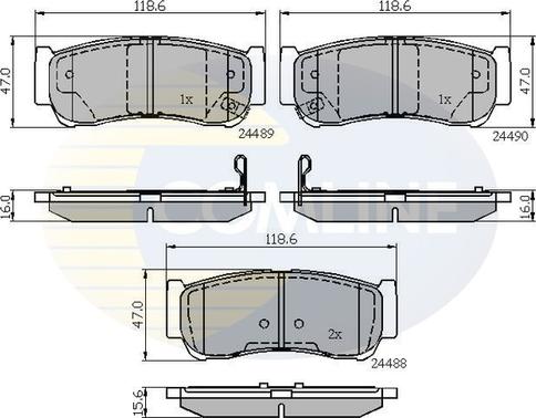 Comline CBP31714 - Тормозные колодки, дисковые, комплект autosila-amz.com