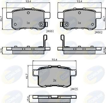 Comline CBP31711 - Тормозные колодки, дисковые, комплект autosila-amz.com