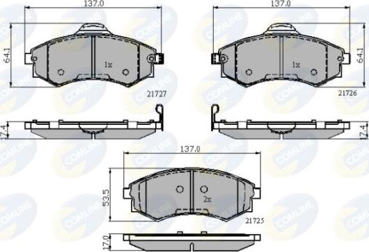 Comline CBP31781 - Тормозные колодки, дисковые, комплект autosila-amz.com