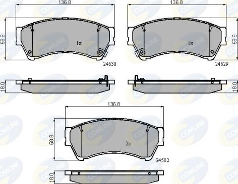 Comline CBP31787 - Тормозные колодки, дисковые, комплект autosila-amz.com