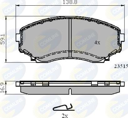 Comline CBP31732 - Тормозные колодки, дисковые, комплект autosila-amz.com