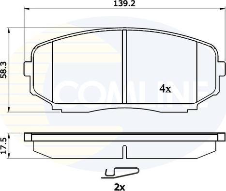 Comline CBP31724 - Тормозные колодки, дисковые, комплект autosila-amz.com