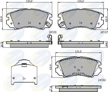 Comline CBP31776 - Тормозные колодки, дисковые, комплект autosila-amz.com