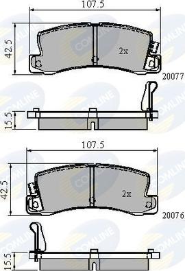 Comline CBP3864 - Тормозные колодки, дисковые, комплект autosila-amz.com