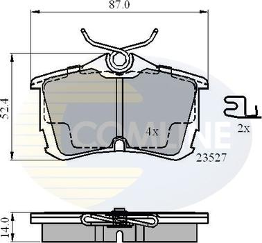 Comline CBP3803 - Тормозные колодки, дисковые, комплект autosila-amz.com