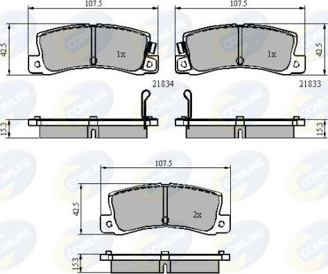 Comline CBP3839 - Тормозные колодки, дисковые, комплект autosila-amz.com