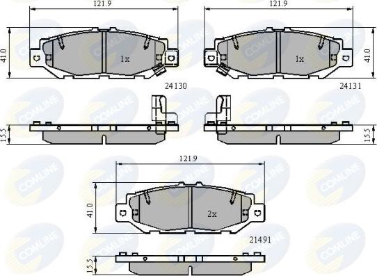 Comline CBP3835 - Тормозные колодки, дисковые, комплект autosila-amz.com