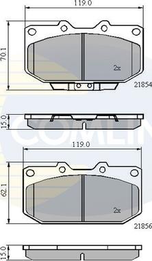 Comline CBP3829 - Тормозные колодки, дисковые, комплект autosila-amz.com