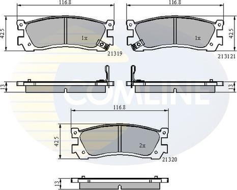 Comline CBP3824 - Тормозные колодки, дисковые, комплект autosila-amz.com