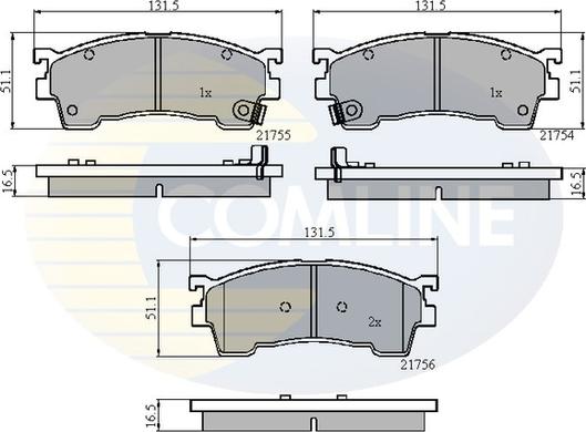 Comline CBP3823 - Тормозные колодки, дисковые, комплект autosila-amz.com