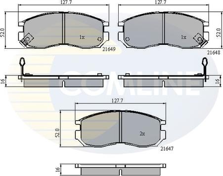 Comline CBP3363 - Тормозные колодки, дисковые, комплект autosila-amz.com