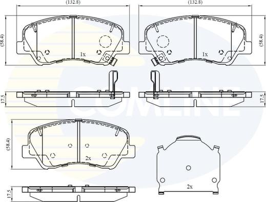 Comline CBP32493 - Тормозные колодки, дисковые, комплект autosila-amz.com